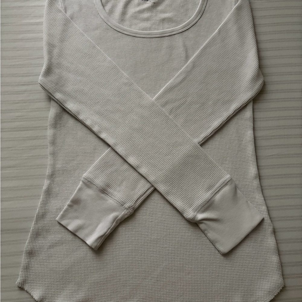 Cream Long Sleeve Thermal Top